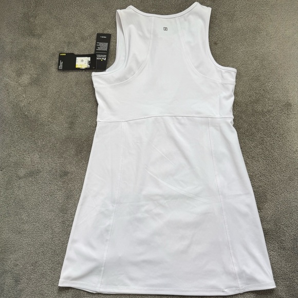 White Athletic Zip-Front Tennis Dress - Picture 2 of 8